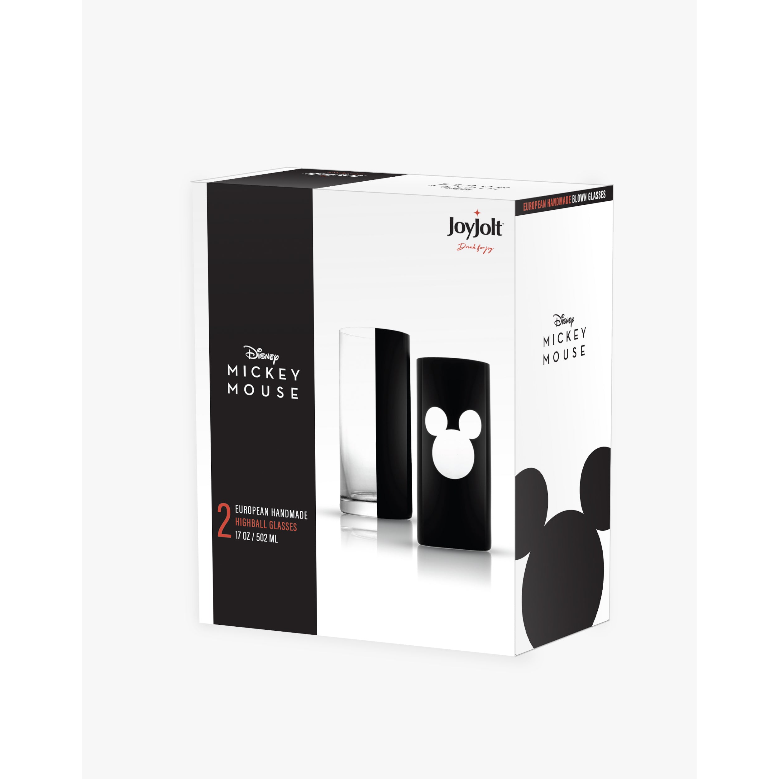 JoyJolt Disney Mickey verre highball cristal 50 cl lot de 2