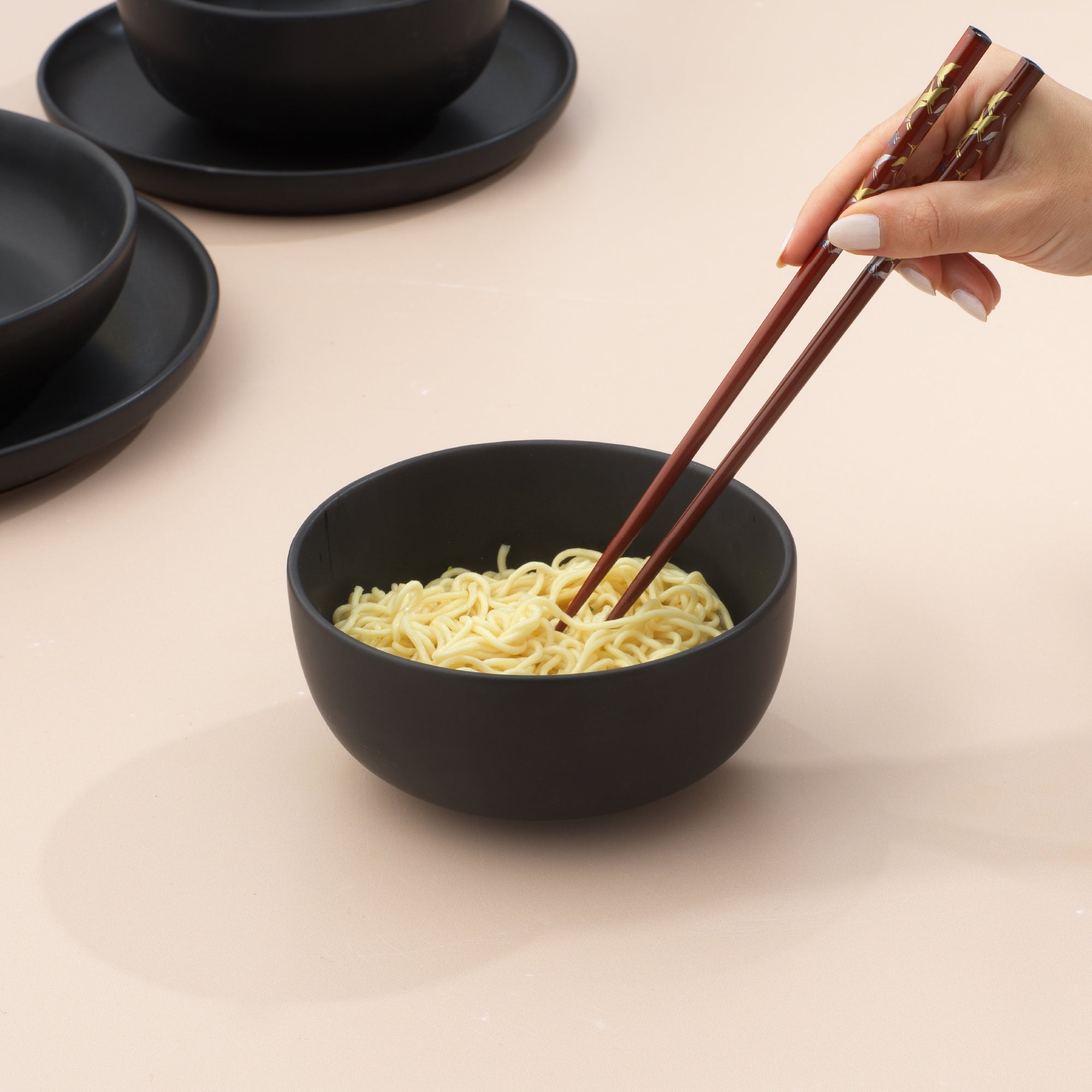 JoyJolt Mesa bols à soupe grès lot de 6 mat 68 cl