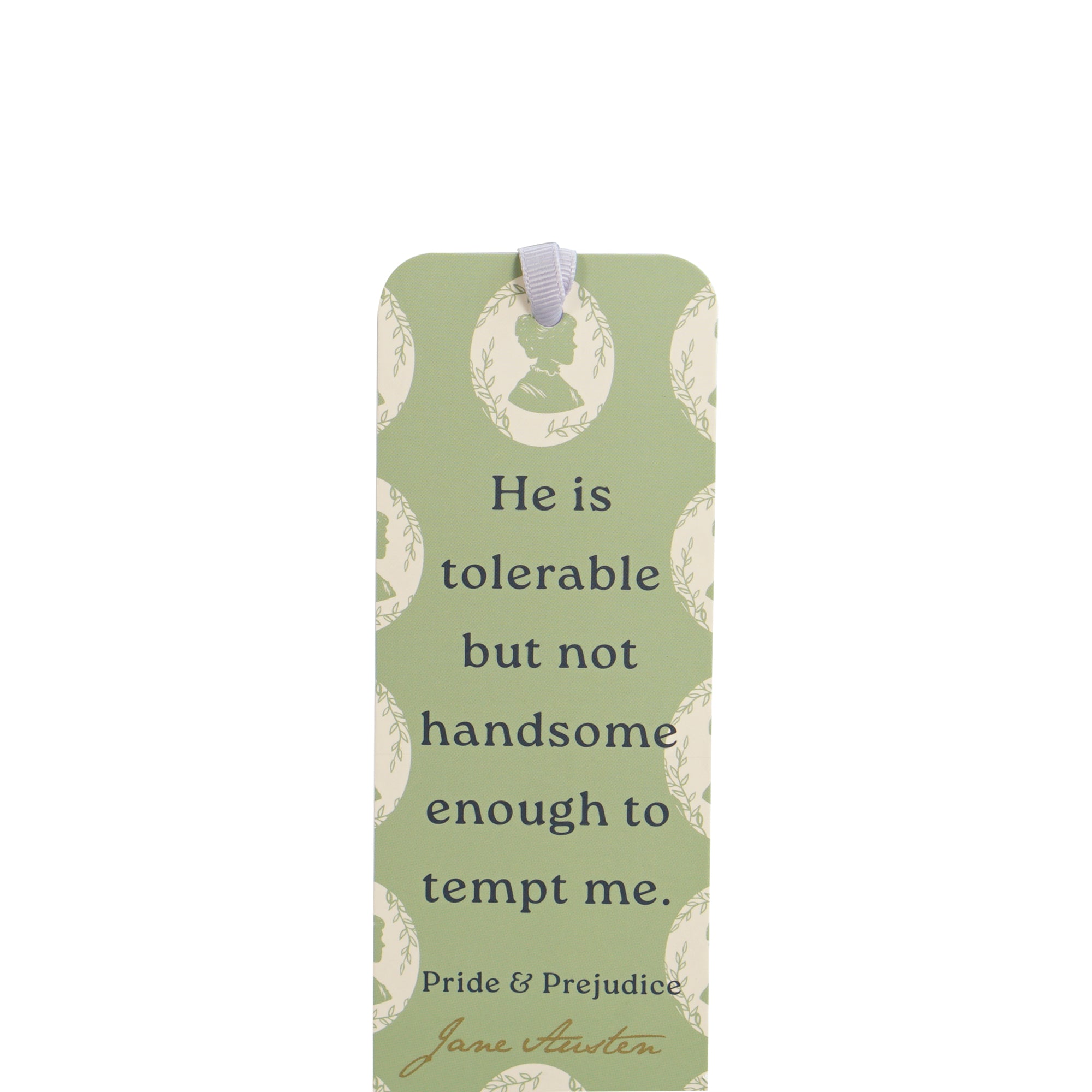 Jane Austen Quote marque-page papier vert citation