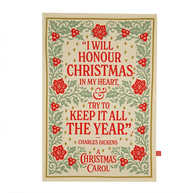 A Christmas Carol torchon coton recyclé 65x46 cm Noël