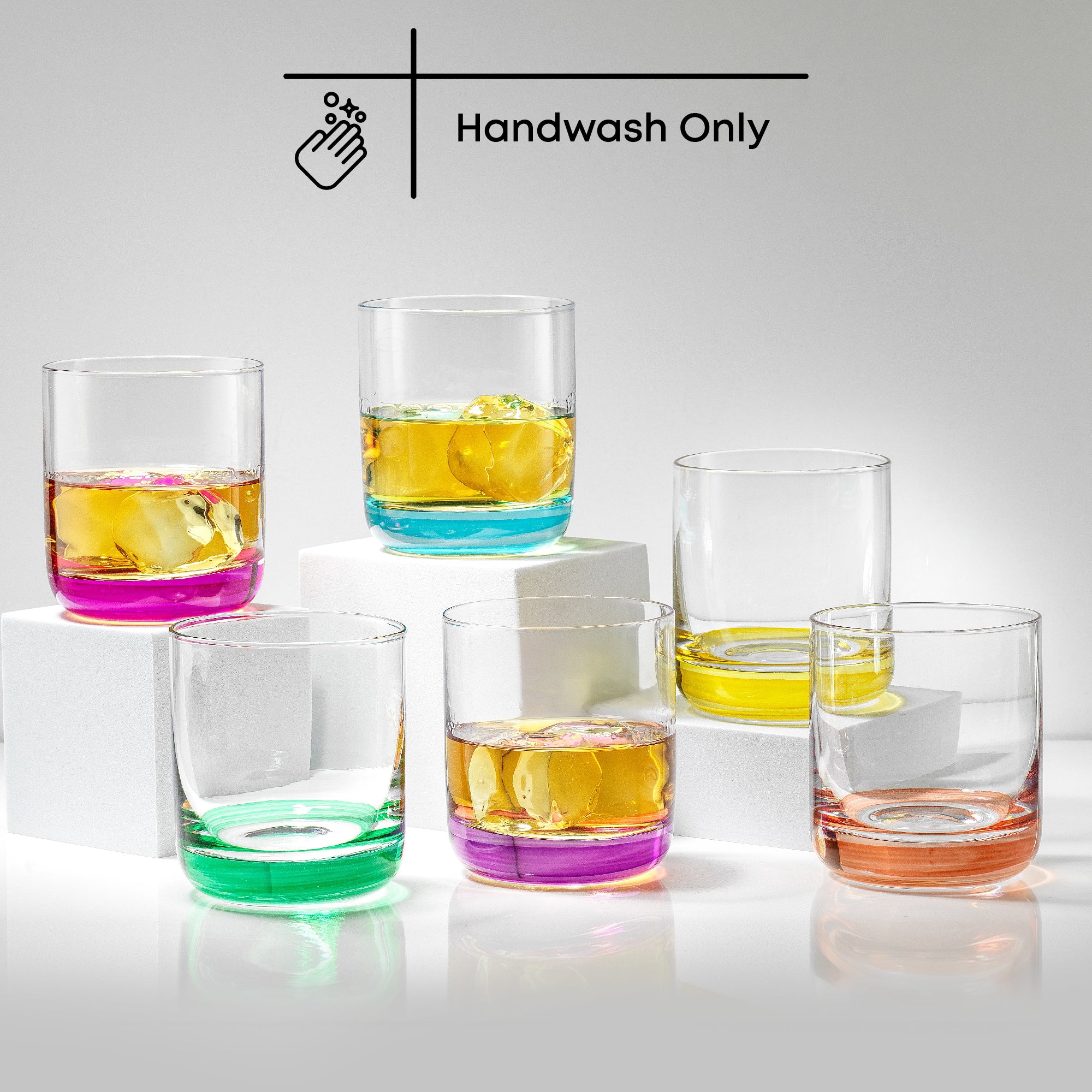 JoyJolt Hue Verres Whisky Old Fashioned 30 cl Lot 6