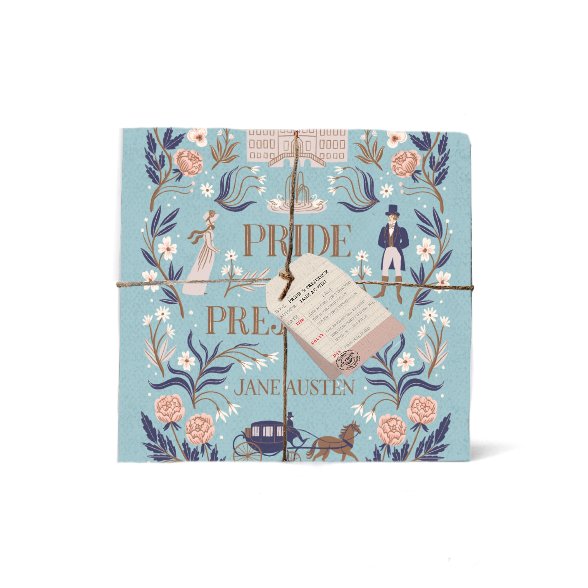 HMB Jane Austen Pulteney Press torchon coton bleu