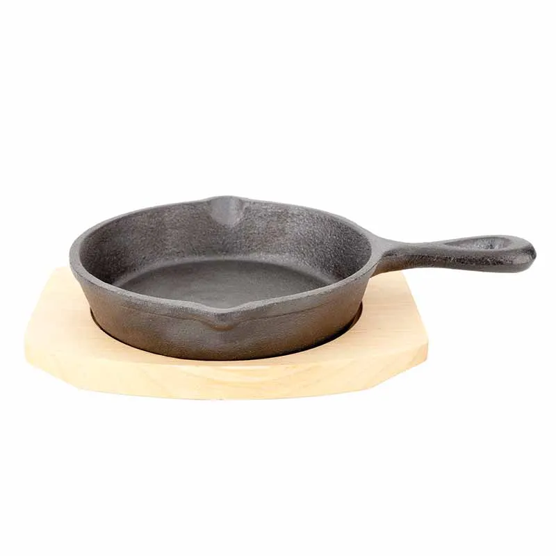 Artis Cast Iron poêle fonte 20 cm avec socle bois