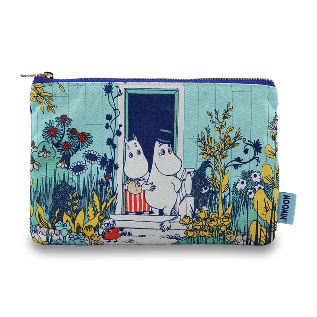 Moomin Riviera trousse voyage 24 cm coton recyclé bleu