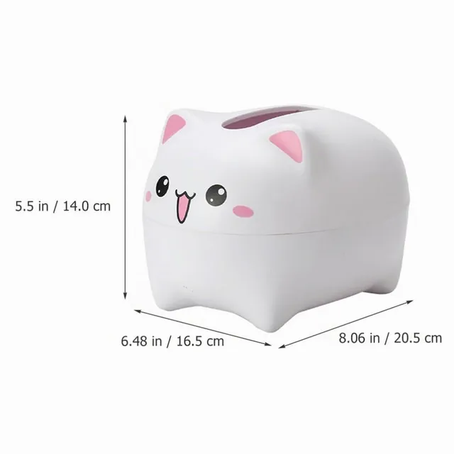 Alipis boîte à mouchoirs chat kawaii ABS compacte
