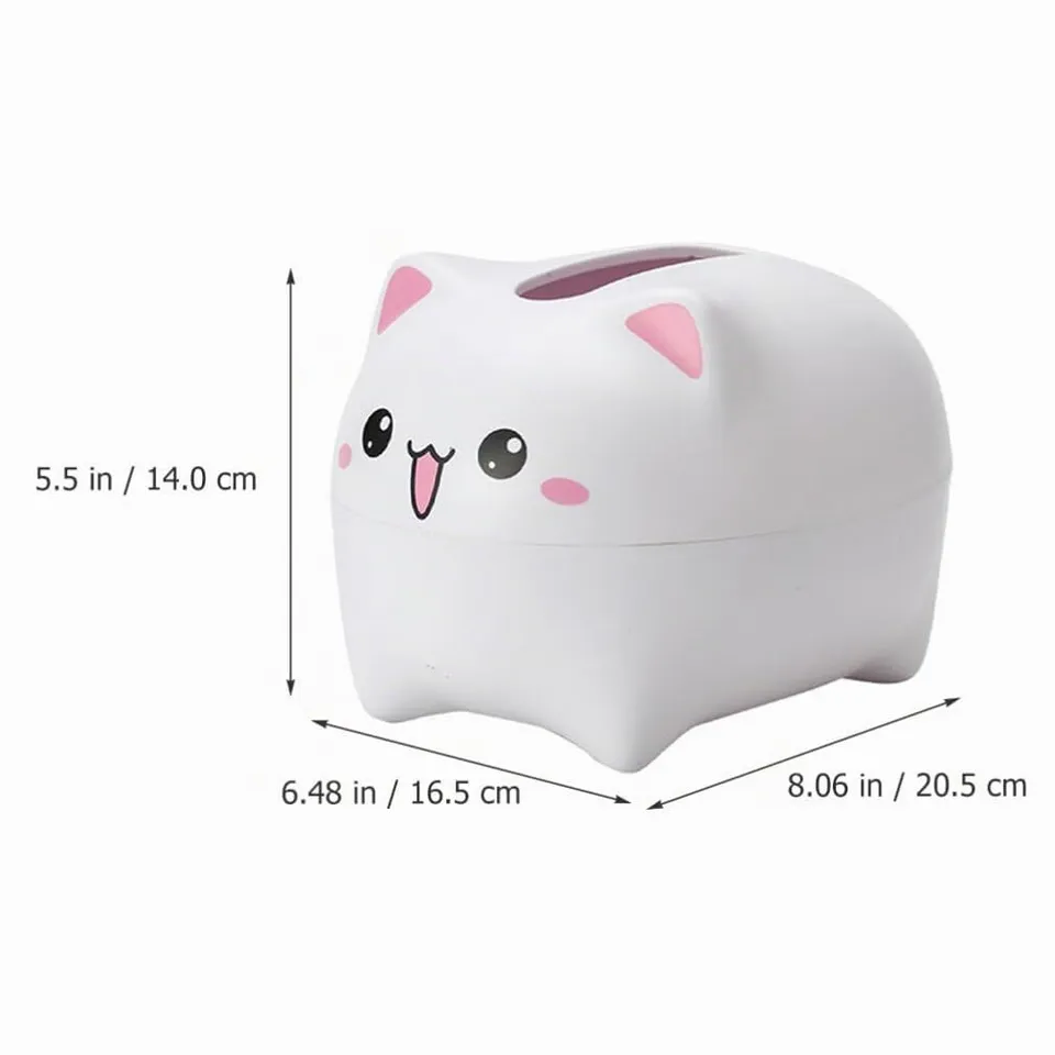 Alipis boîte à mouchoirs chat kawaii ABS compacte