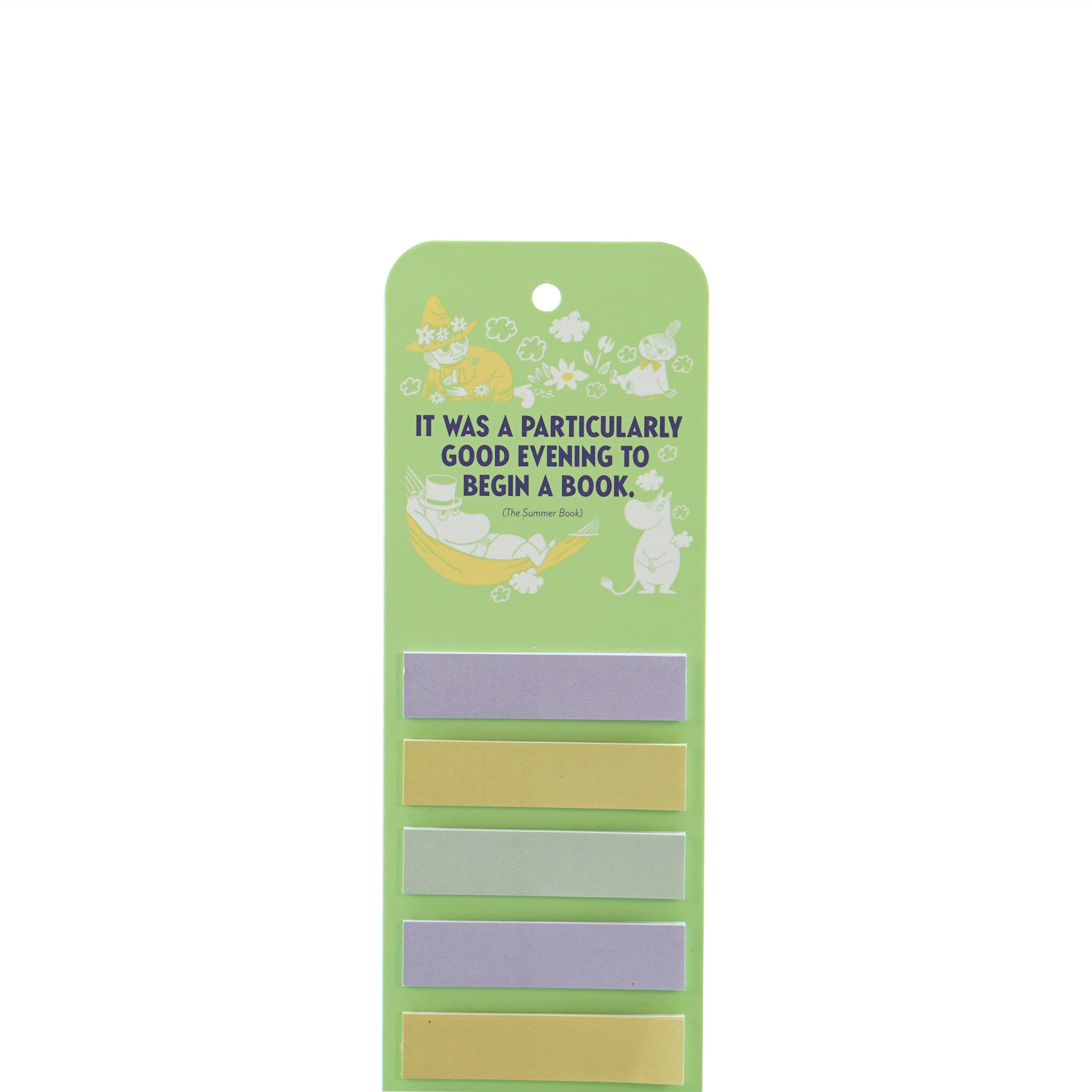 Moomin Daydreaming marque-page sticky tabs vert
