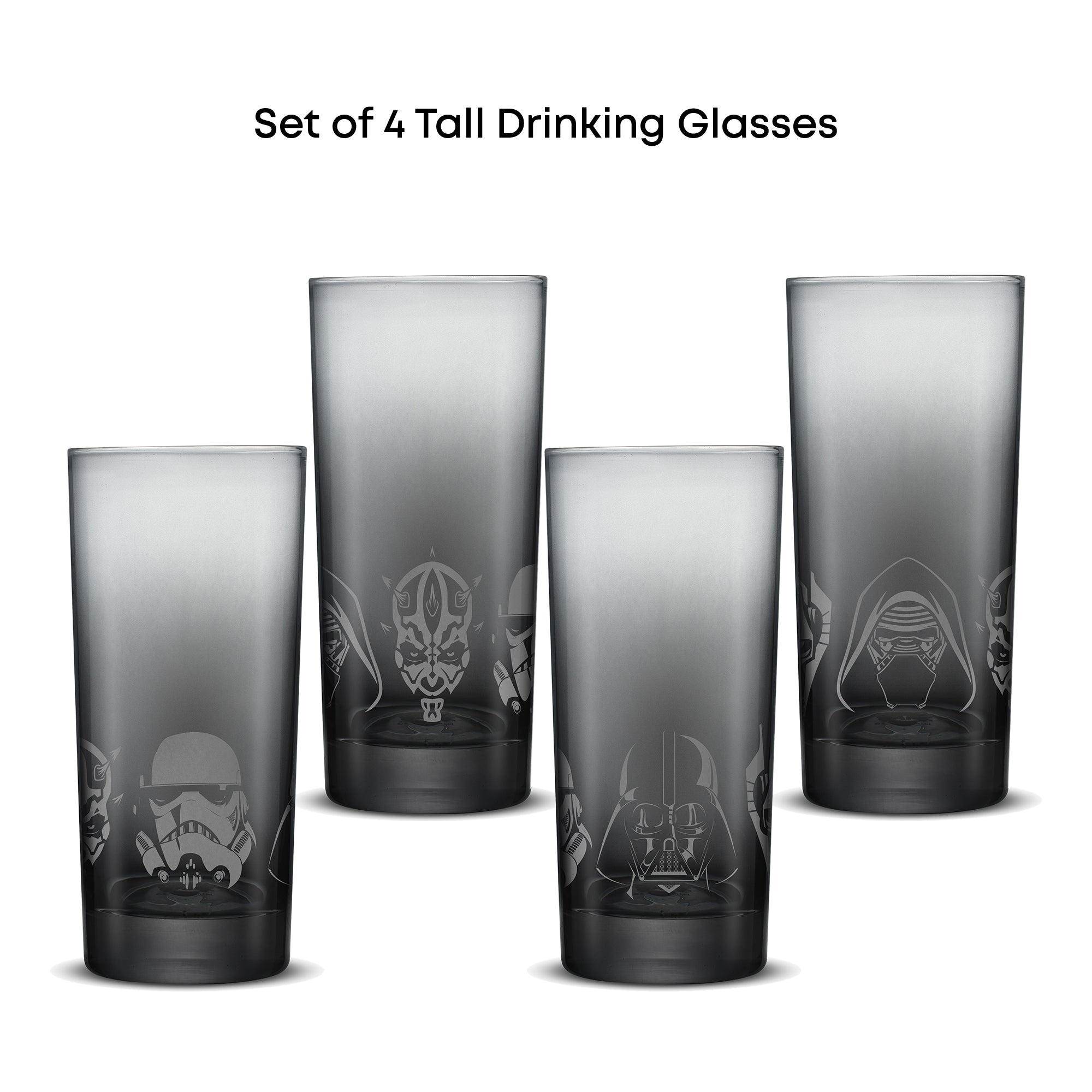 JoyJolt Star Wars Dark Side verres hauts lot 4 47 cl