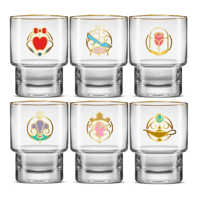 JoyJolt Disney Princess verres lot de 6 30 cl borosilicate