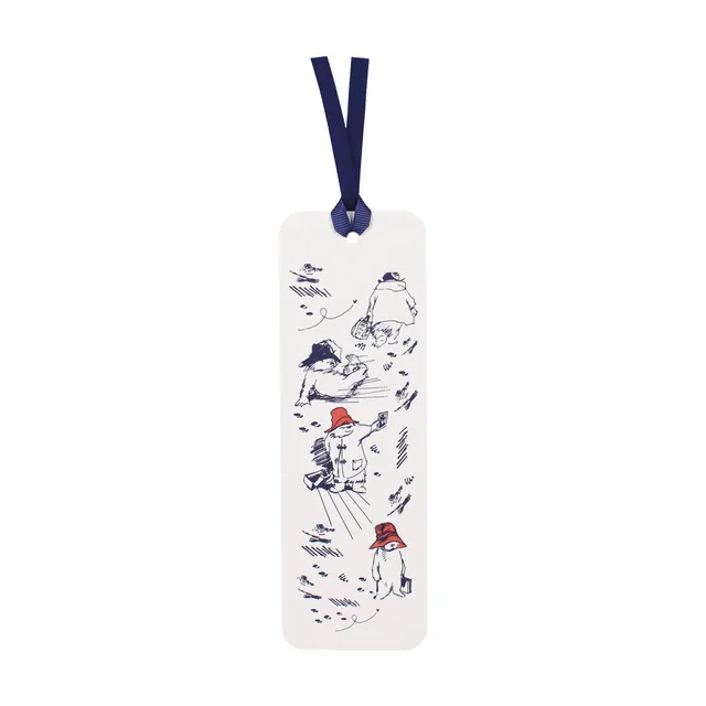 Paddington Bear marque-page papier blanc ruban