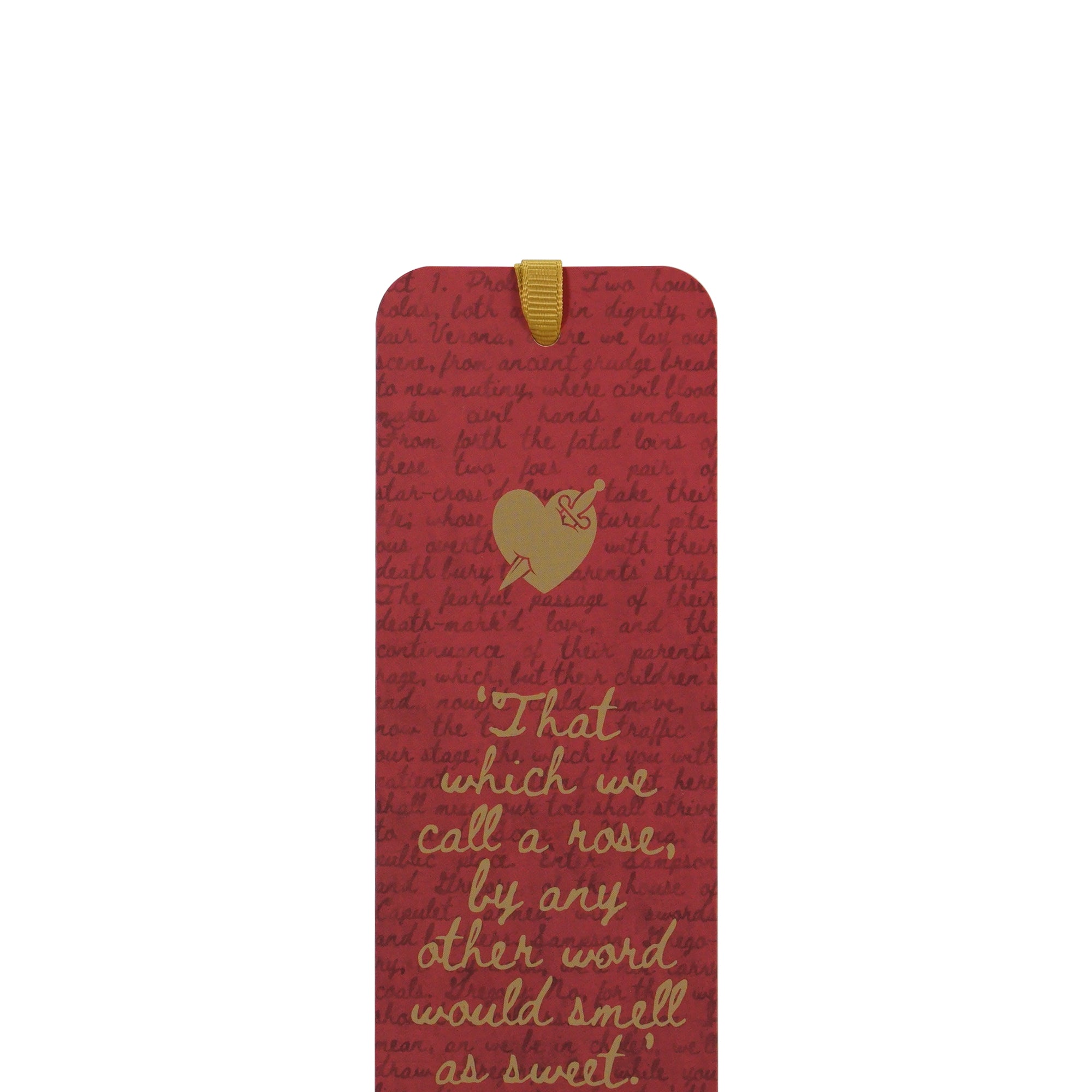 Shakespeare Romeo & Juliet marque-page papier rouge