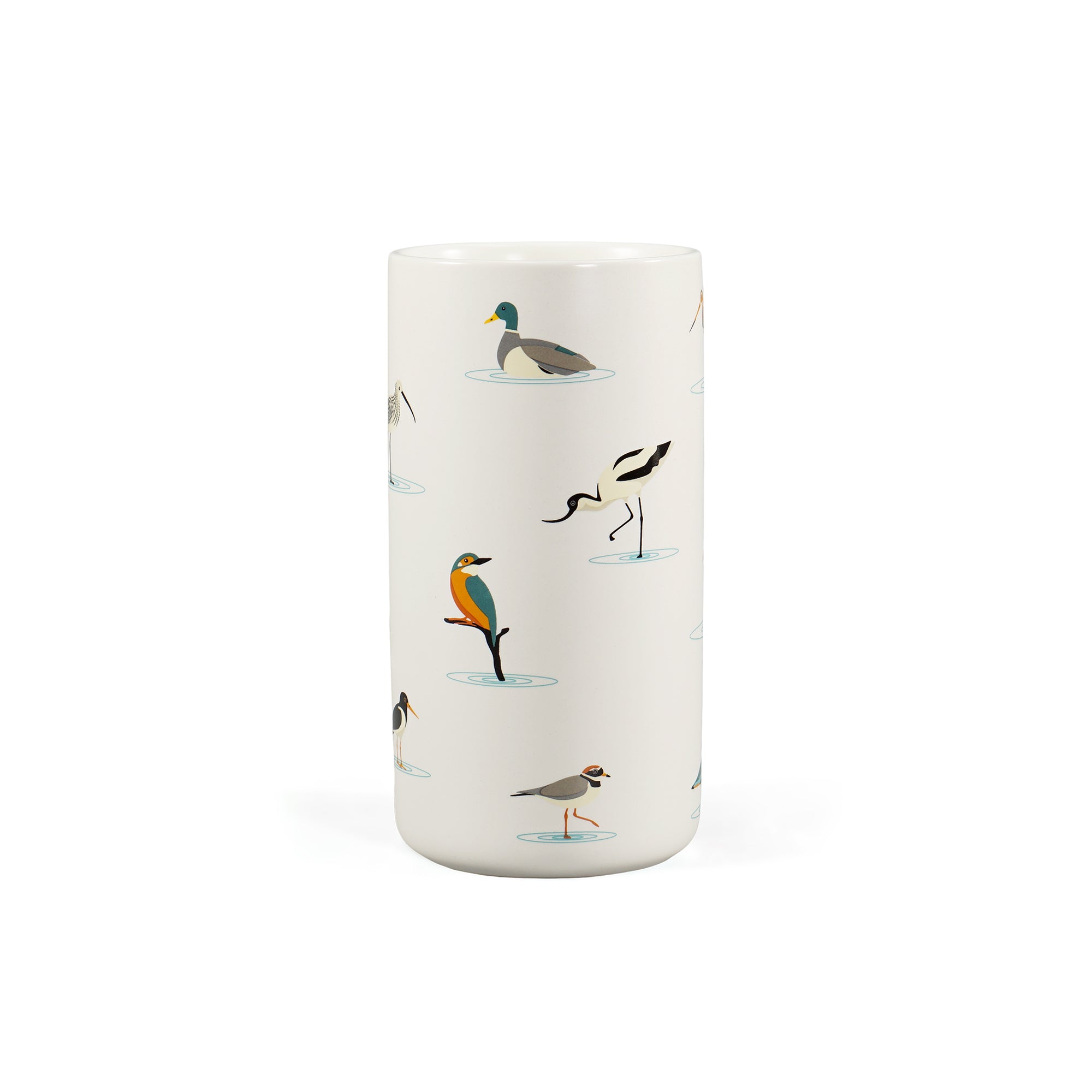 HMB RSPB Water Birds vase céramique blanc 46 cl