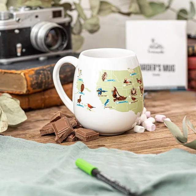 Trouvaille Global US Birder's Checklist mug oiseaux USA