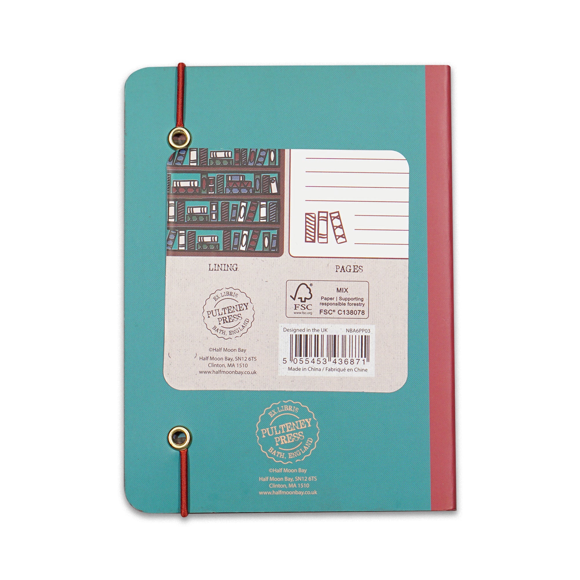 Pulteney Press Library carnet A6 souple bleu