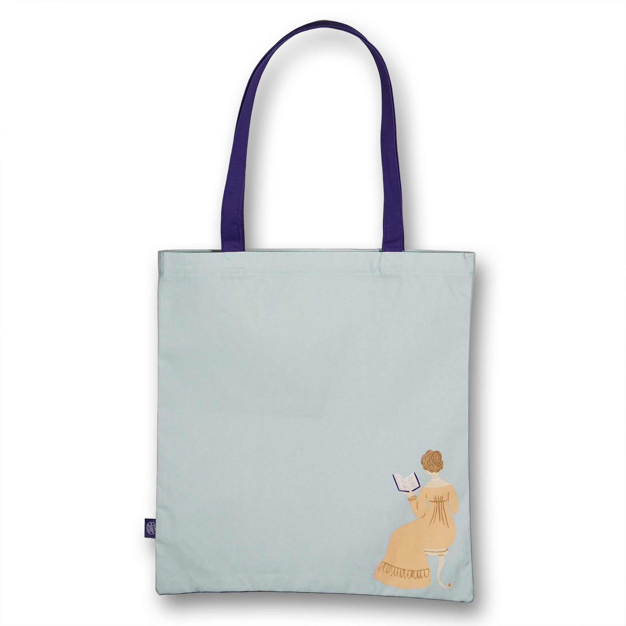 Jane Austen Pride & Prejudice sac cabas coton recyclé bleu