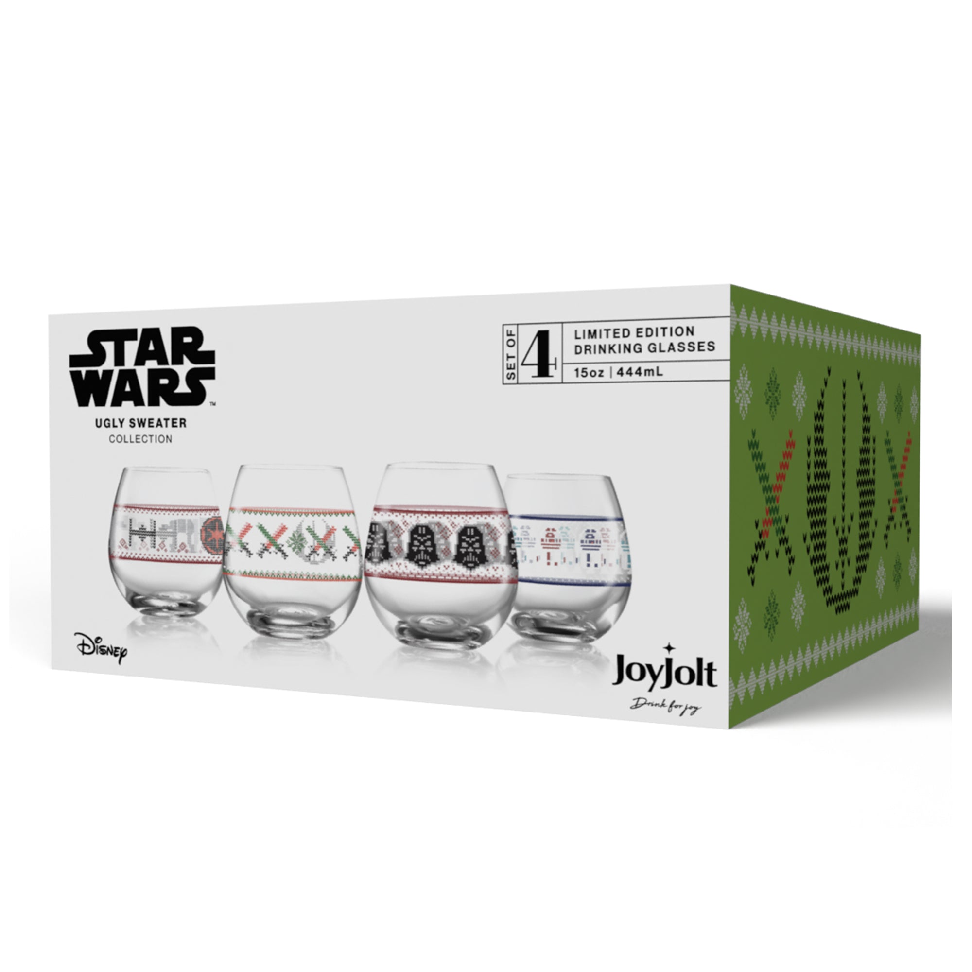 JoyJolt Star Wars verres 43 cl lot 4 ugly sweater