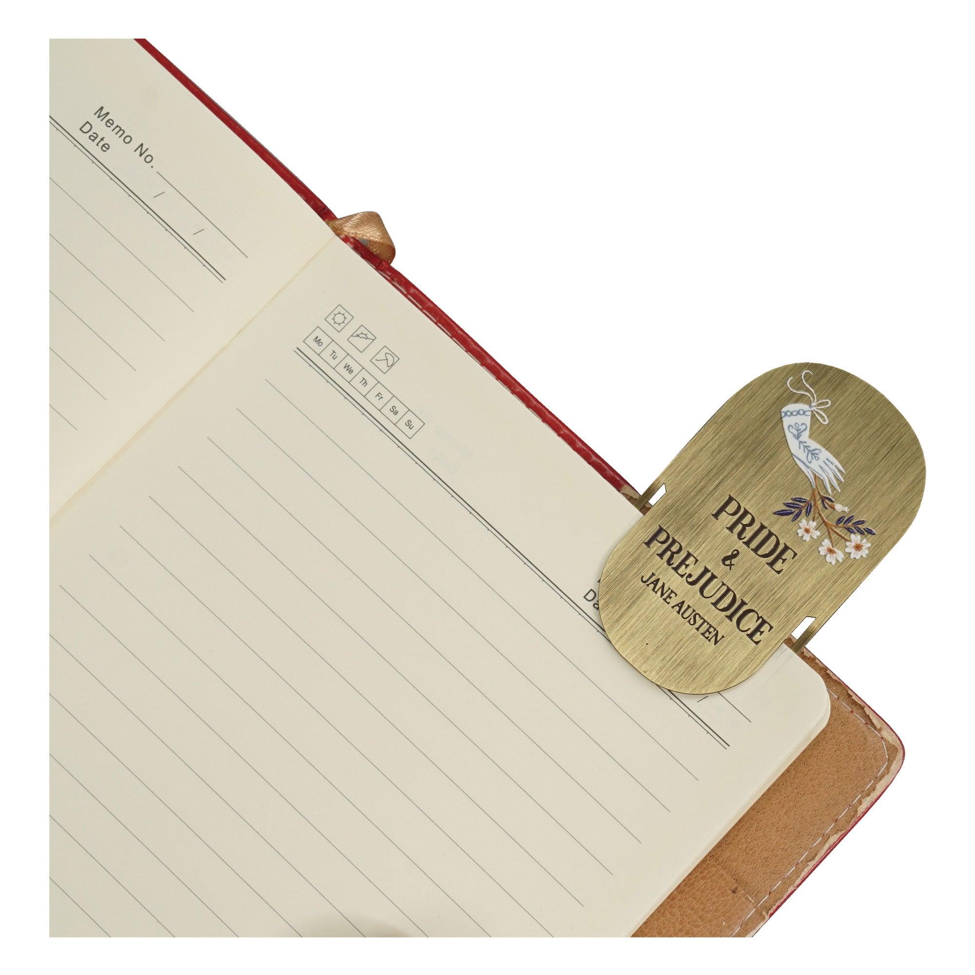 HMB Orgueil et Préjugés marque-page métal bronze 11 cm