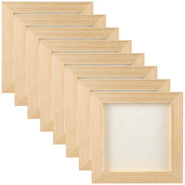 Alipis cadres photo bois à décorer lot de 8 12 cm
