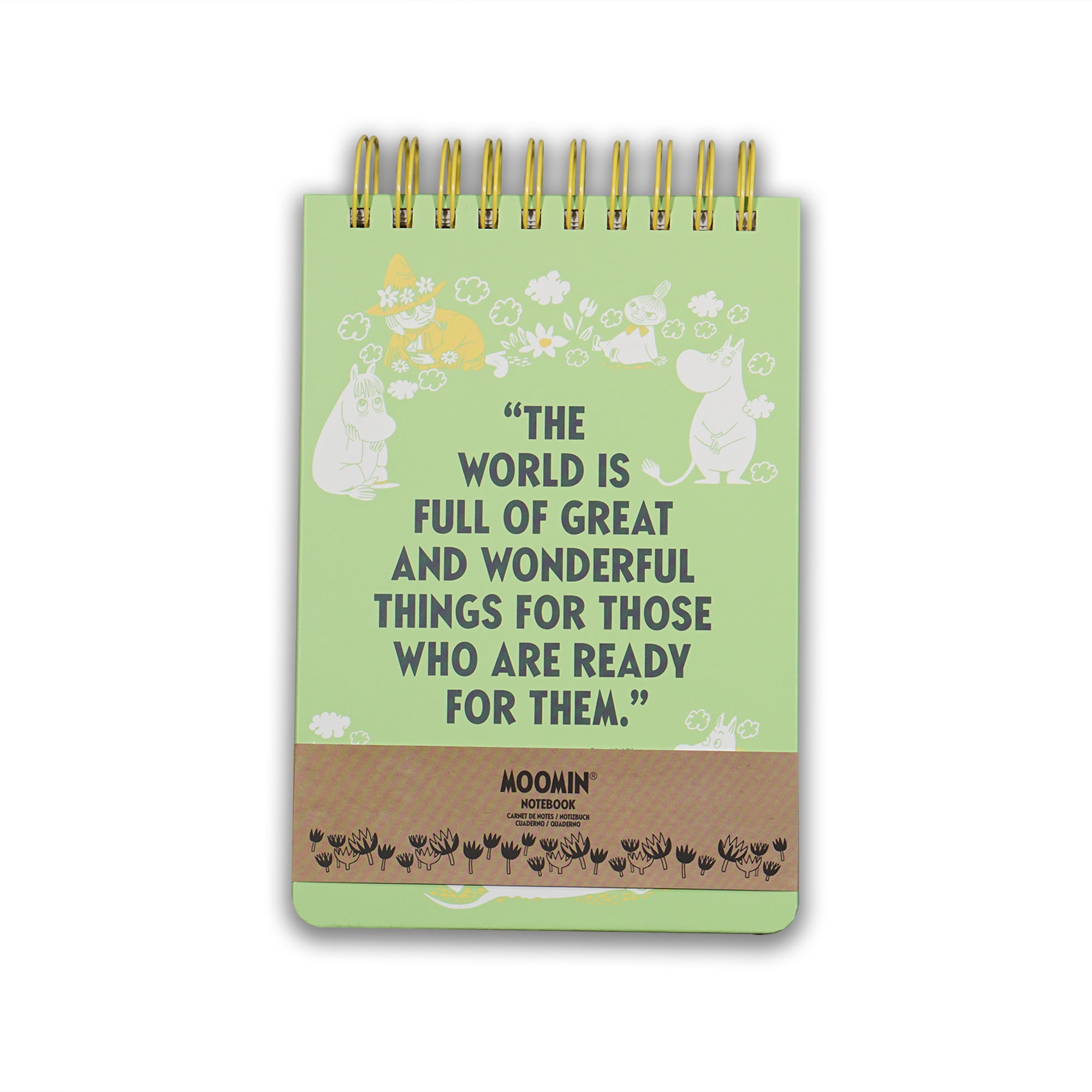 Moomin Daydreaming carnet spirale A5 vert rigide