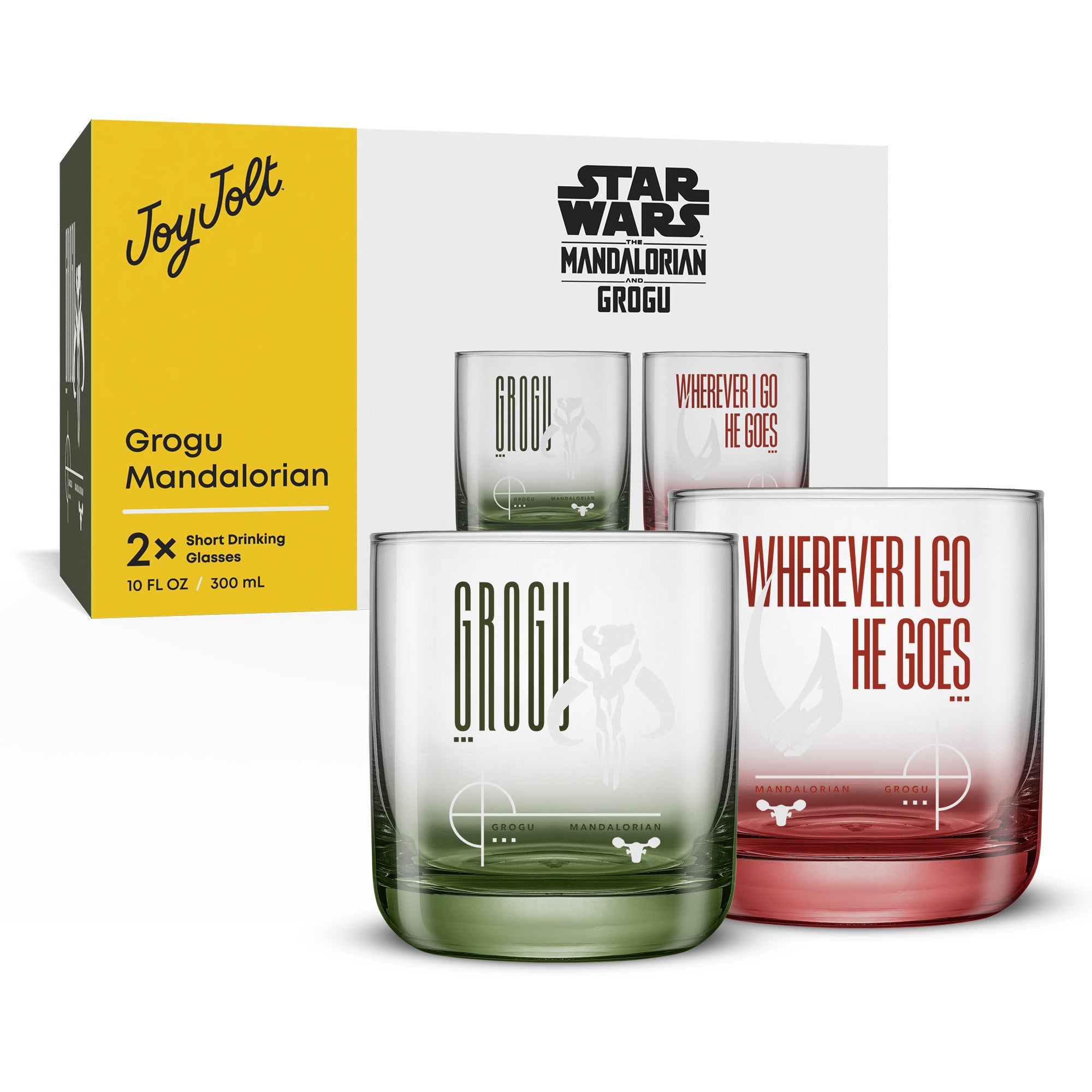 JoyJolt Grogu lot 2 verres à eau 29 cl Star Wars