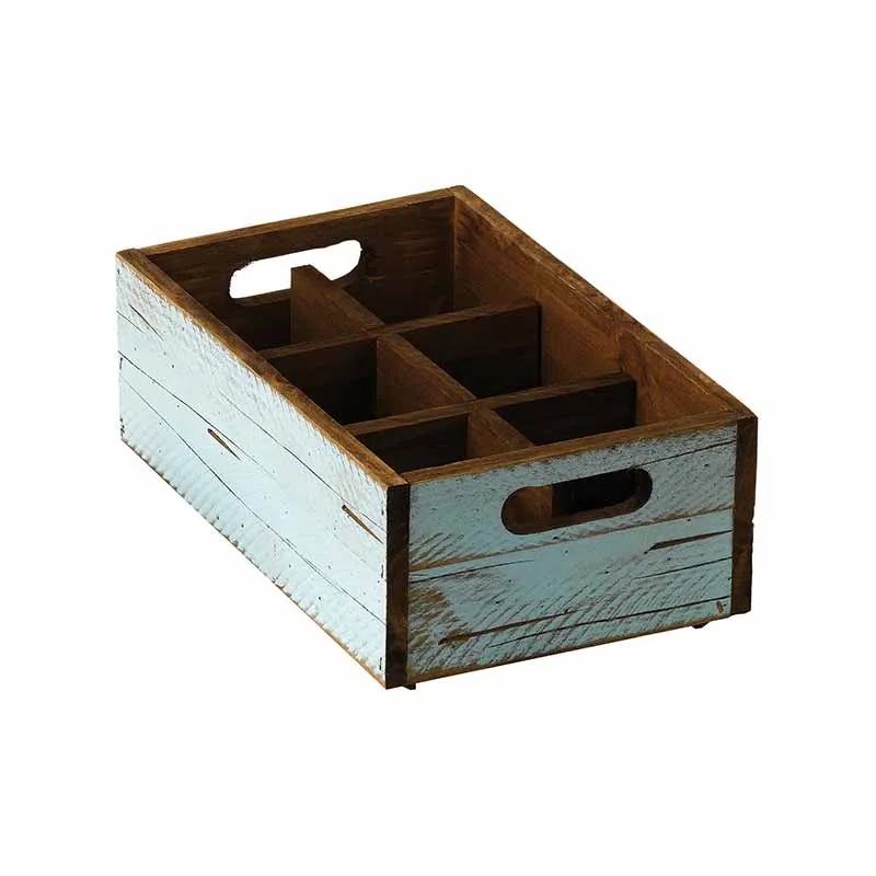 Artis Stackable boîte bois turquoise 27 cm