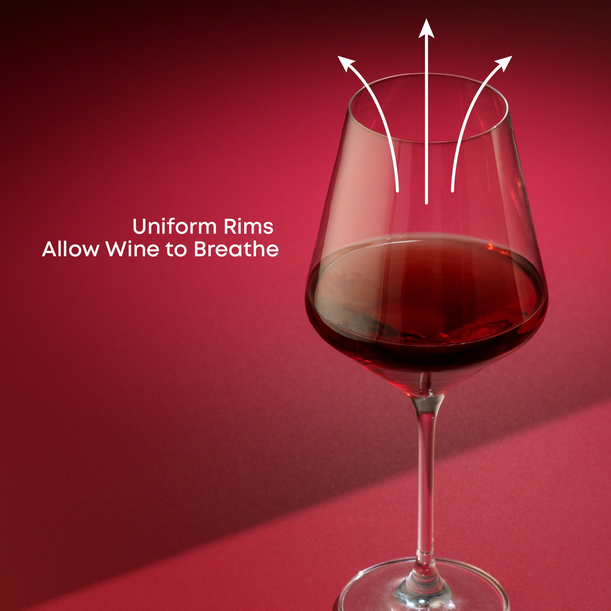 JoyJolt Layla verres à vin rouge lot de 4 50 cl cristal