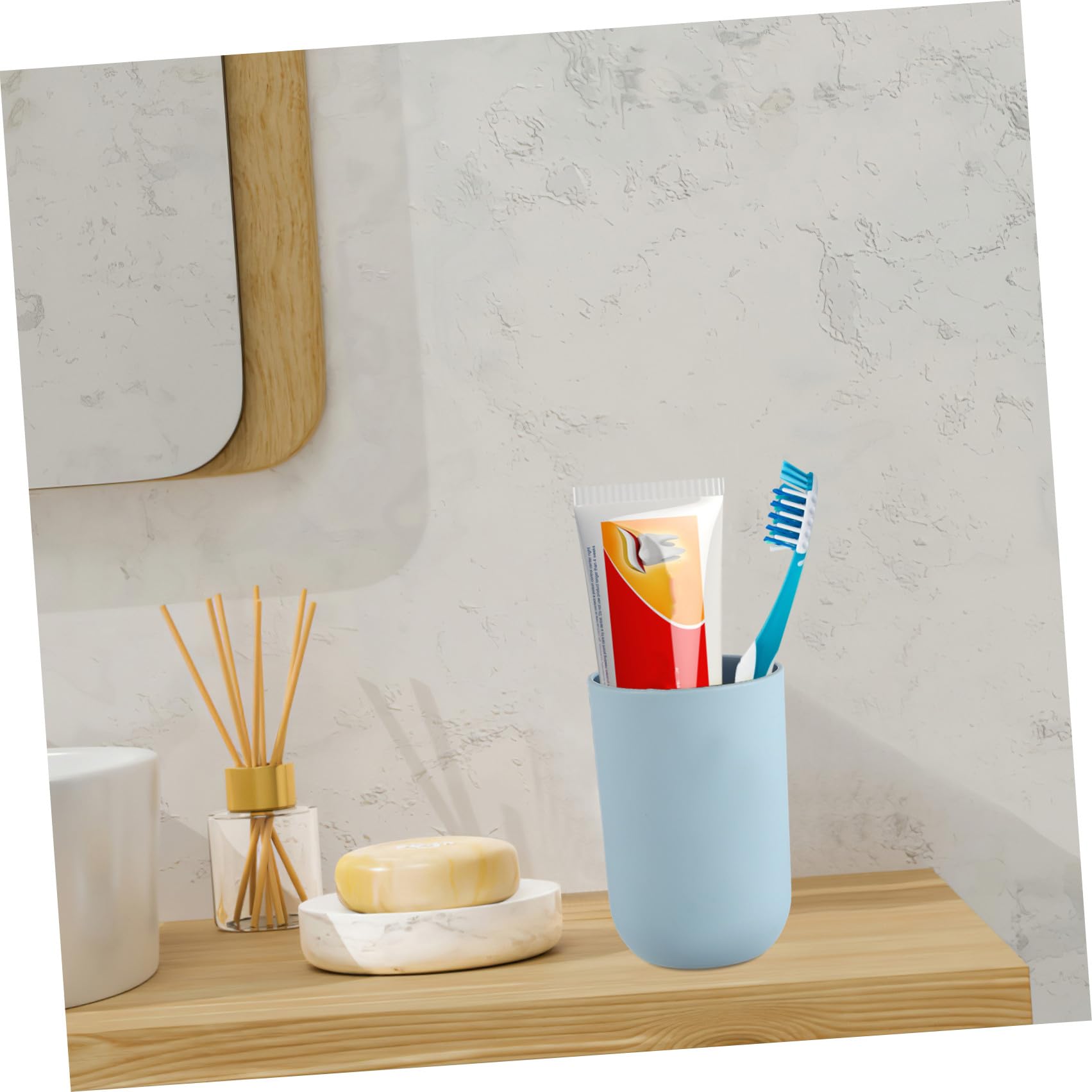 Alipis gobelets brosse à dents plastique x4 couleurs