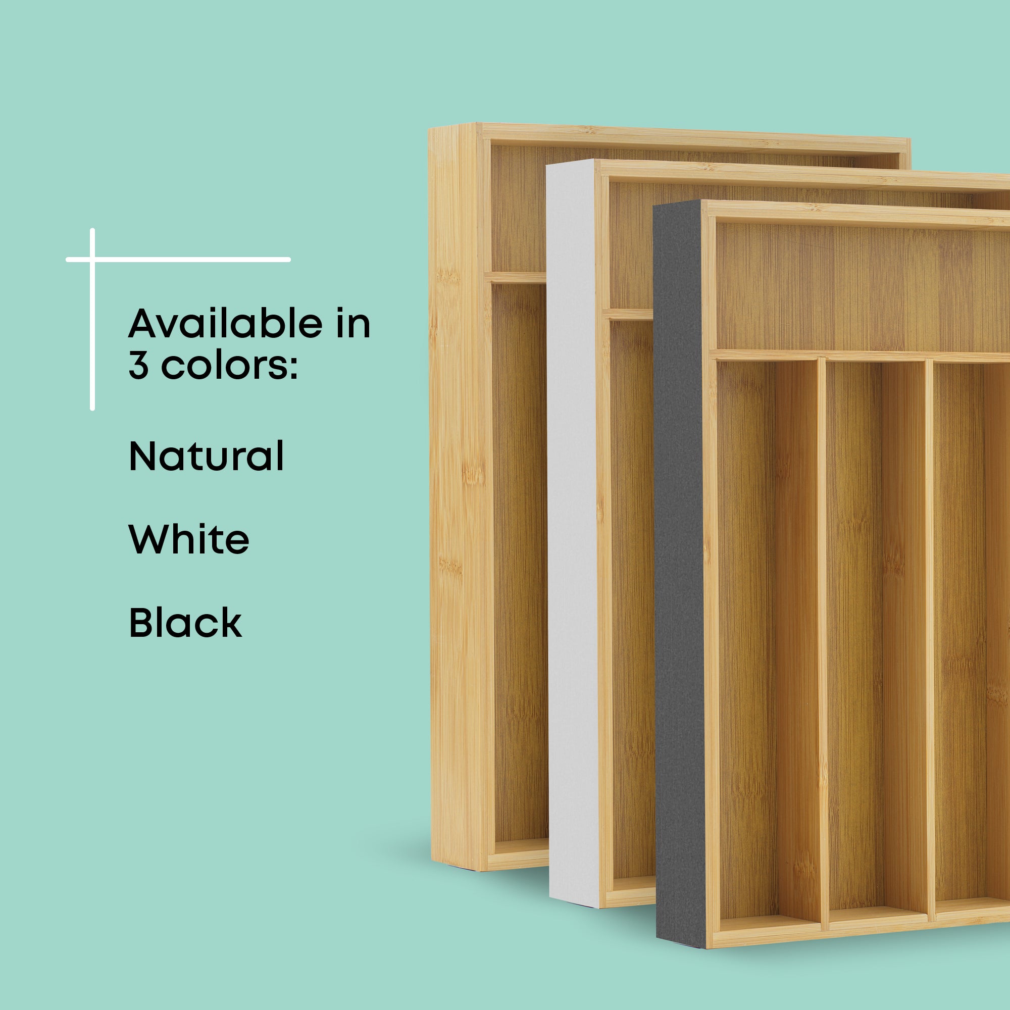 JoyJolt organisateur tiroir bambou 5 cases naturel