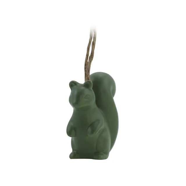 Woodland Folk Green Squirrel suspension verte