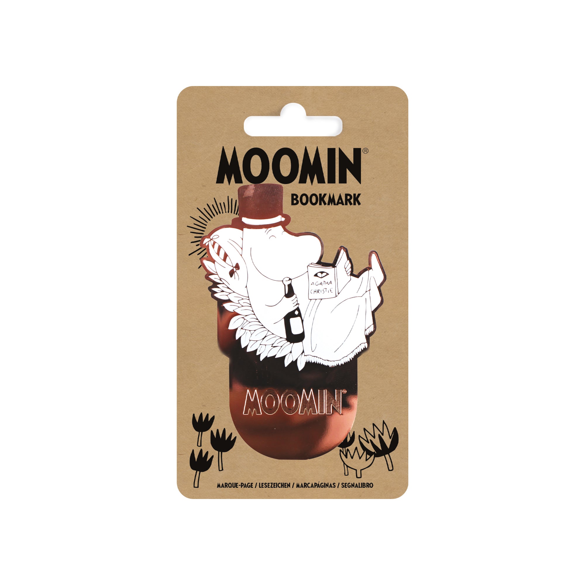 Moomin Papa marque-page métal émail blanc