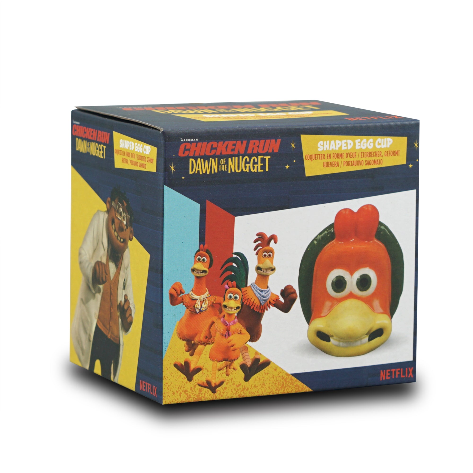 Wallace & Gromit Chicken Run Ginger coquetier orange coffret