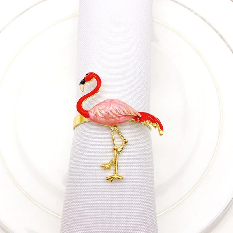 Alipis Rond Serviette Flamant Rose Alliage 3,8 cm