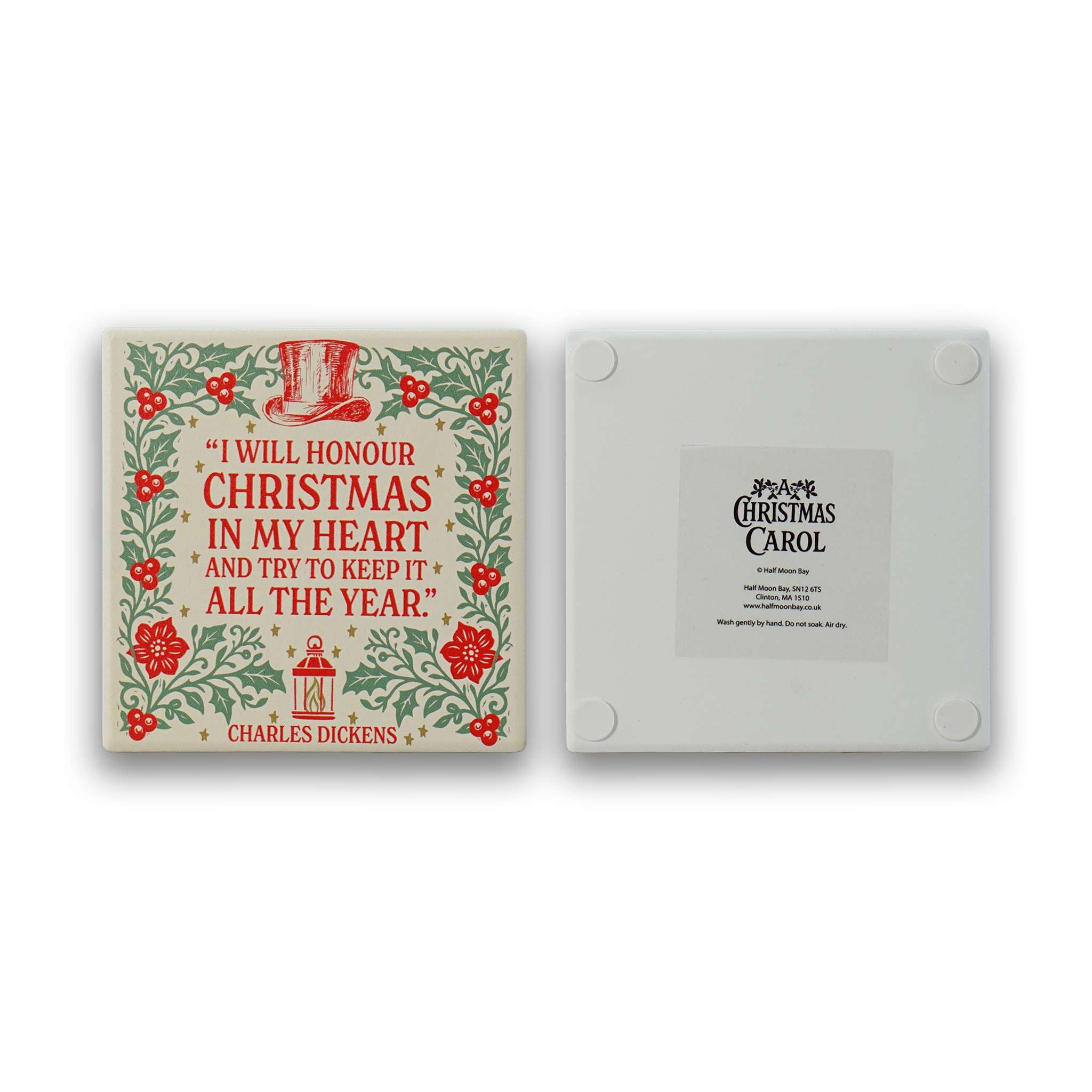 HMB A Christmas Carol sous-verres céramique lot de 2 carré