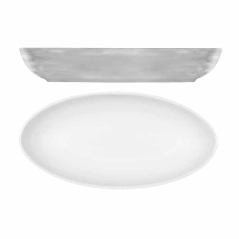 Artis Modern Rustic Ceramica Grey Oval Dish plat ovale 28 cm