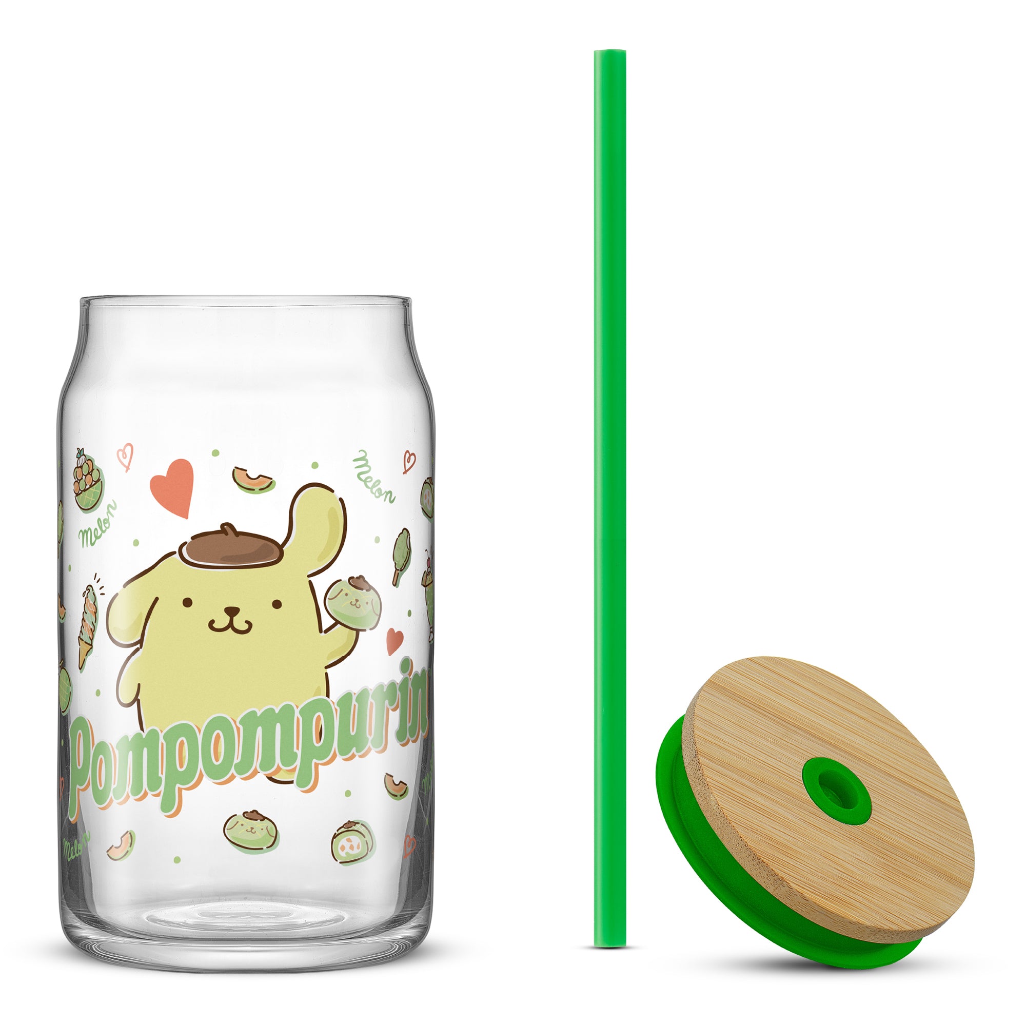 JoyJolt Hello Kitty Pompompurin gobelet 47 cl paille bambou