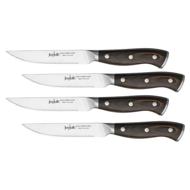 JoyJolt couteaux steak haute carbone lot de 4