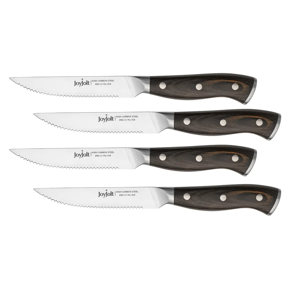 JoyJolt couteaux steak haute carbone lot de 4