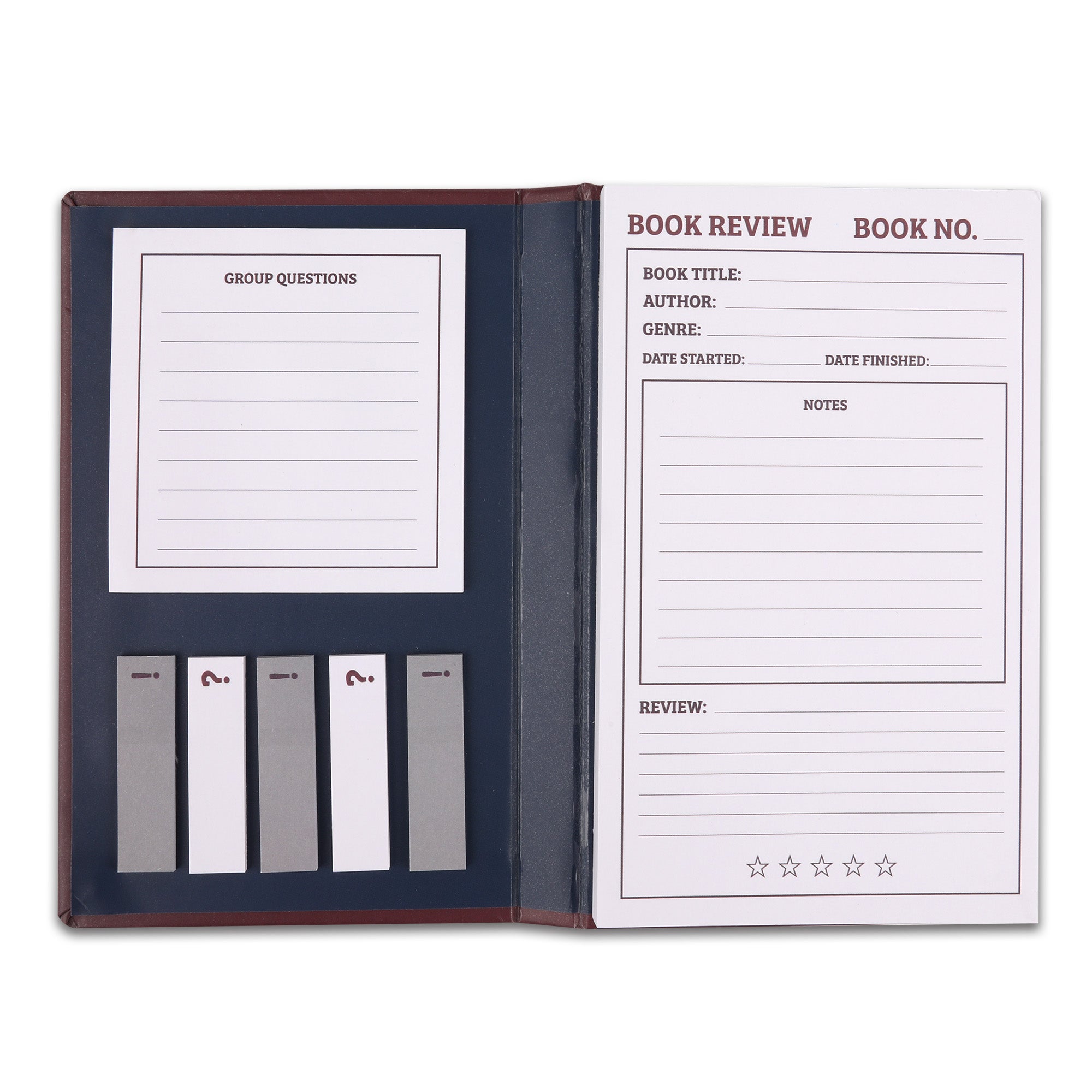 Pulteney Press Book Club carnet avis lecture A6 rouge