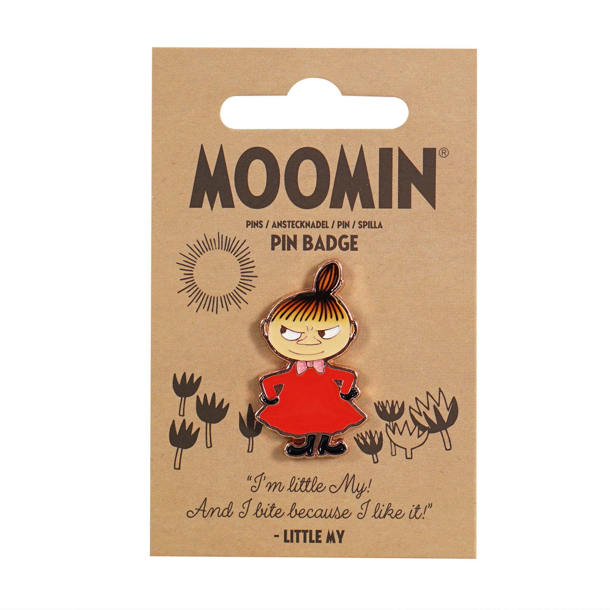 Moomin Little My pin's émail rouge carte
