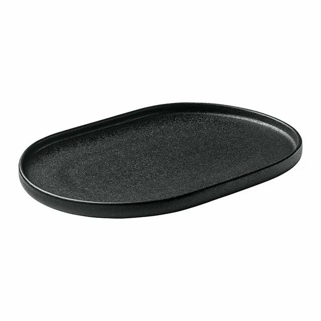 Artis Nara Black assiette ovale 30x20 cm noire