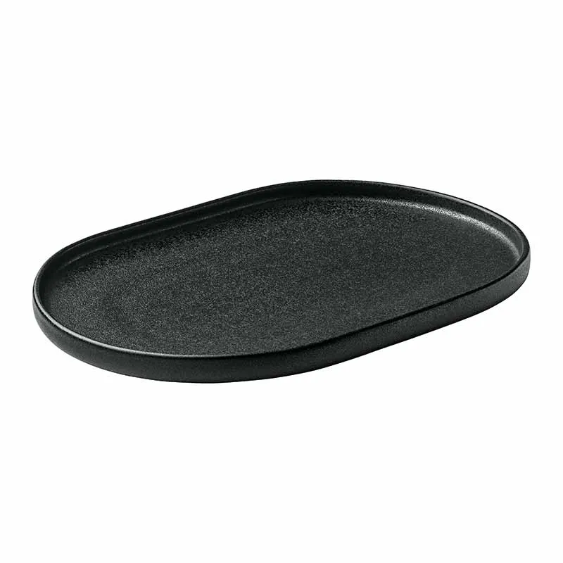 Artis Nara Black assiette ovale 30x20 cm noire