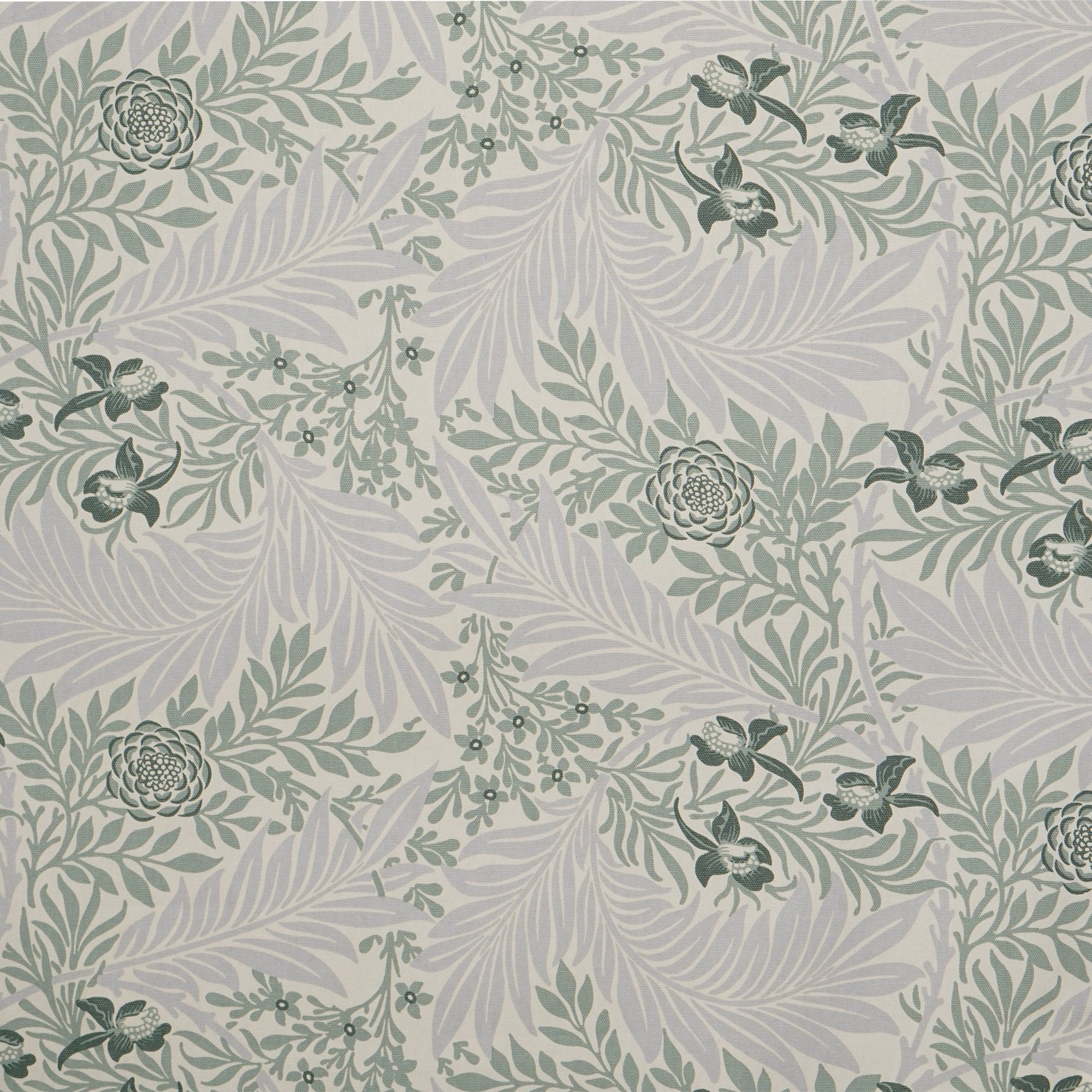 William Morris Larkspur torchon coton recyclé vert