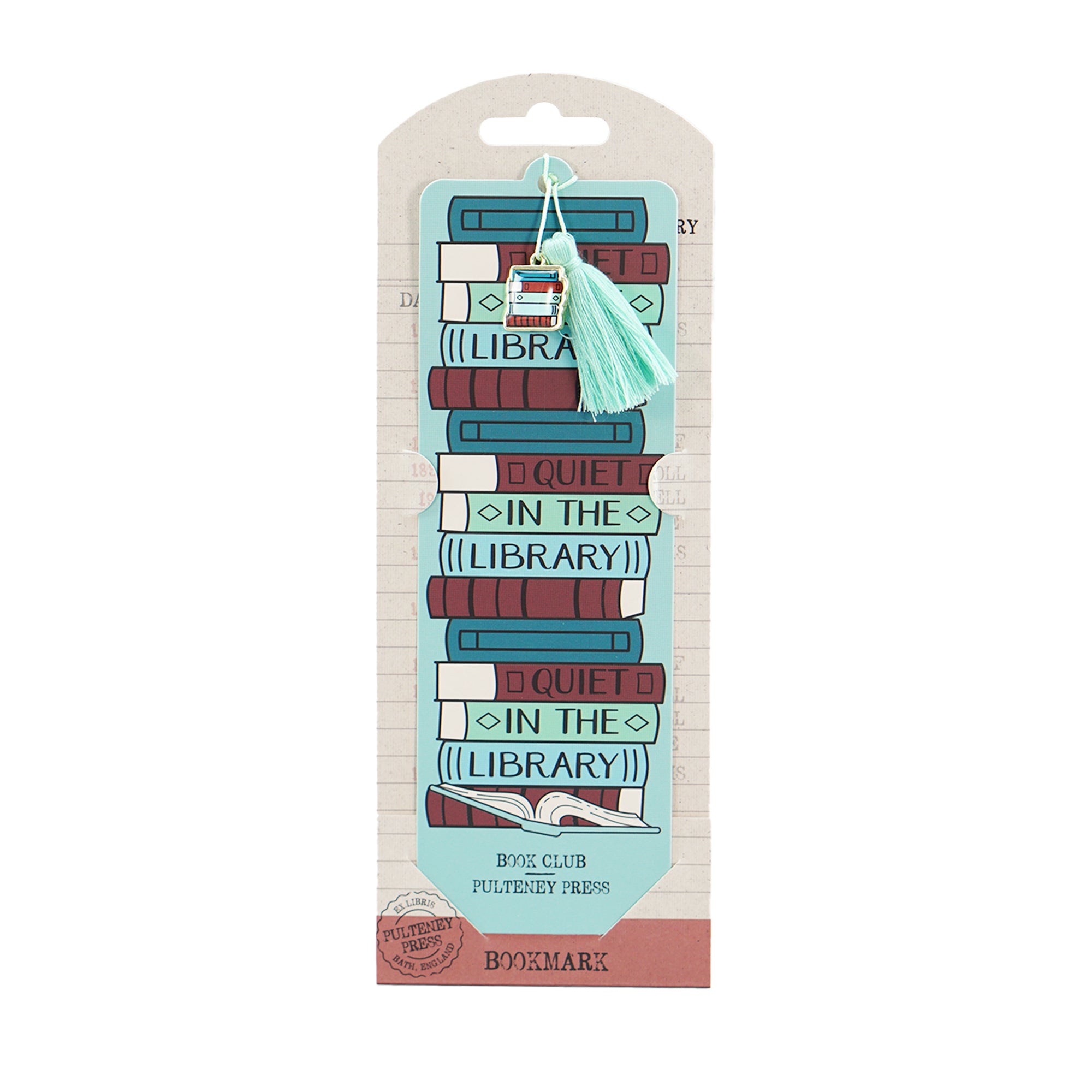 Pulteney Press Quiet marque-page papier breloque bleue