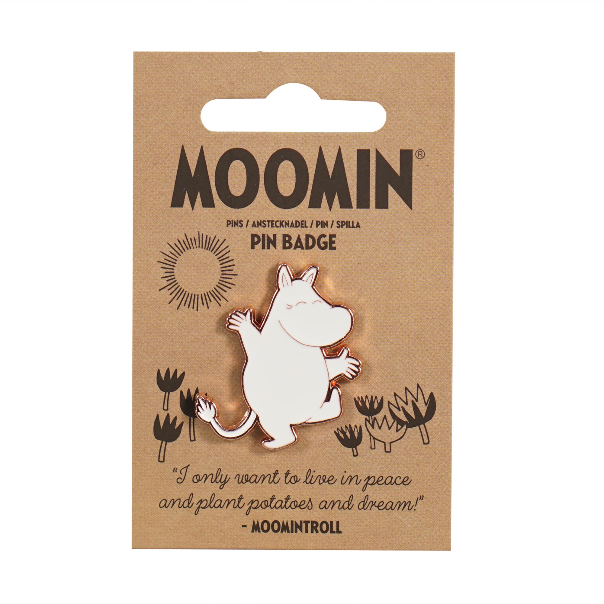 Moomin Troll pin's émail blanc