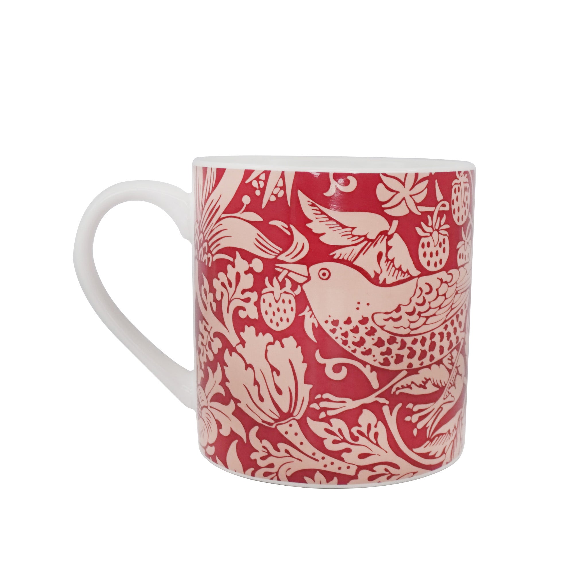 William Morris Strawberry Thief mug 31cl framboise