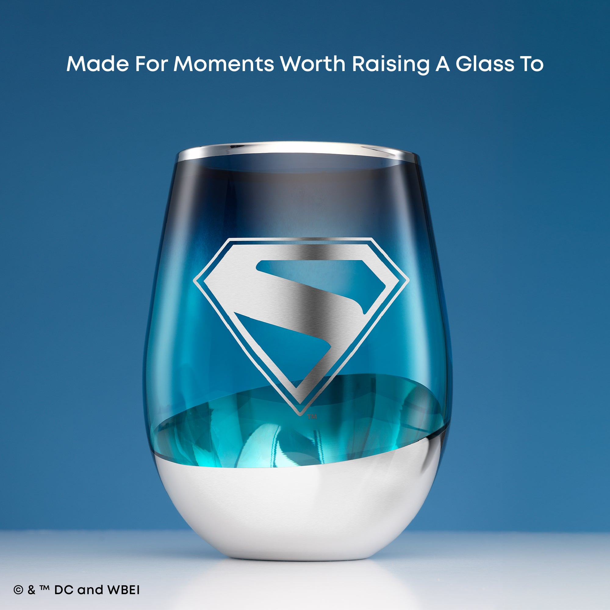 JoyJolt Superman verre sans pied 56 cl lot de 4 espoir