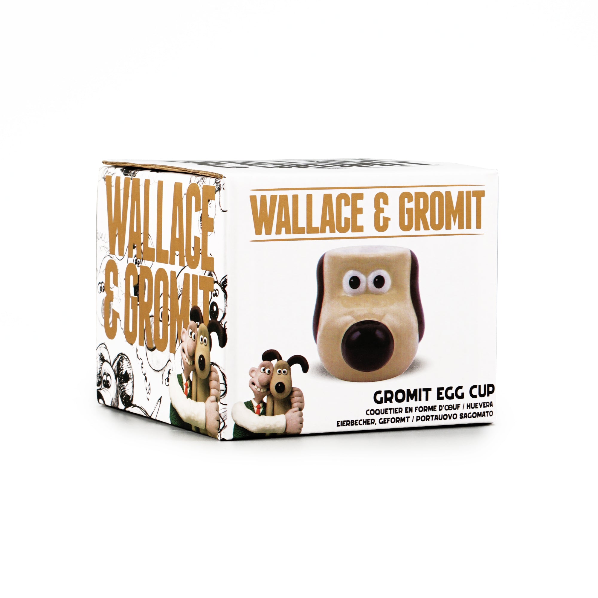 Wallace & Gromit Gromit coquetier céramique coffret marron