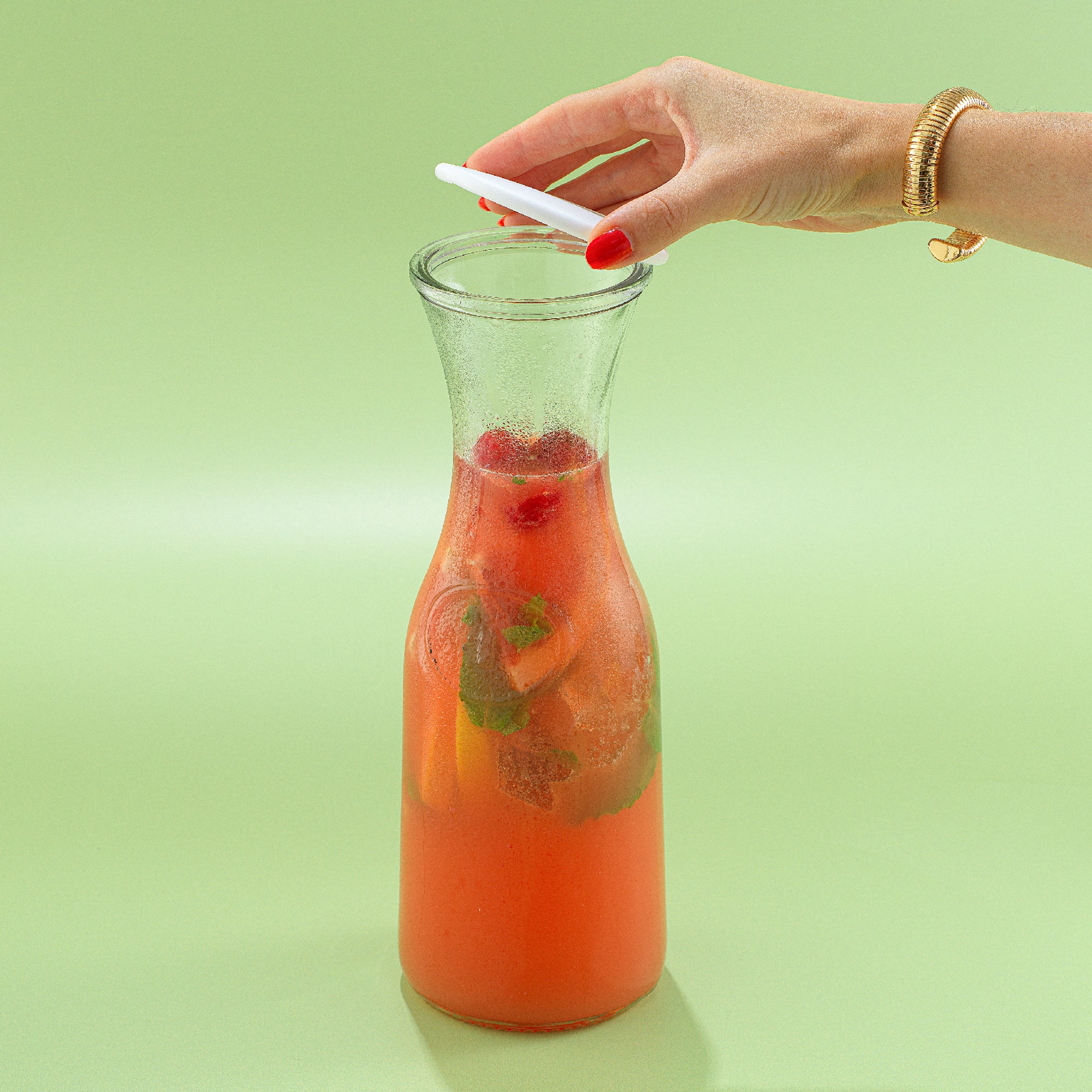 JoyJolt Hali carafe pichet verre 106 cl lot de 4 couvercles