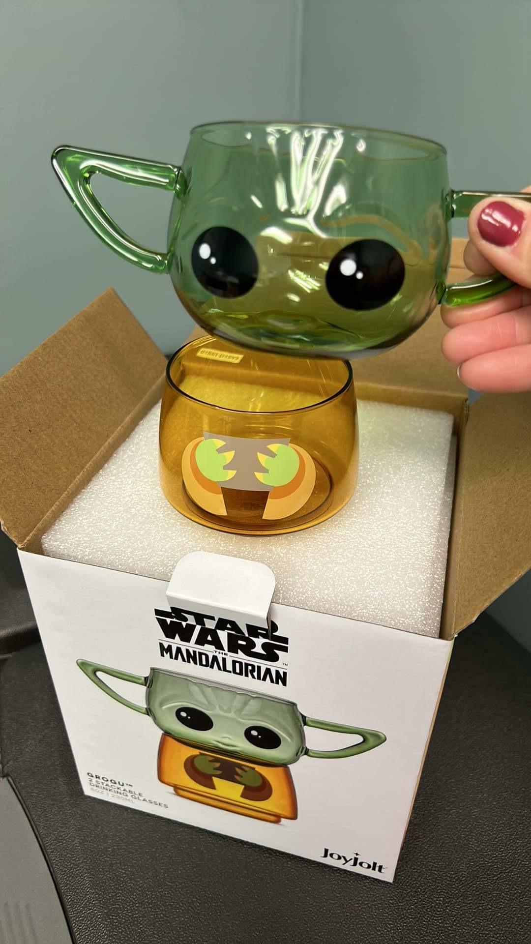 JoyJolt Star Wars Stackable Grogu verres lot de 2 28 cl