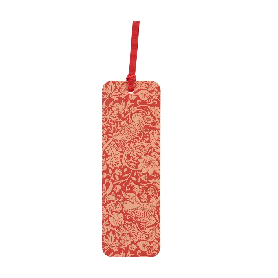 Arts & Crafts Society William Morris Strawberry Thief marque-page framboise